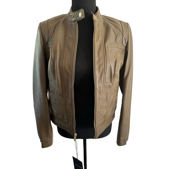 Cole Haan - Lambskin Leather Jacket - NWT - Size XS - Picture 8 of 8